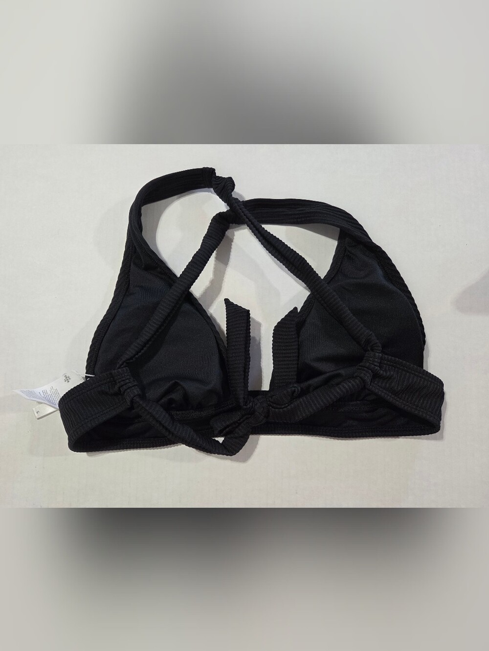 Cupshe Women’s Black Ribbed Bikini Set - Classic Two-Piece Swimwear - Picture 4 of 10